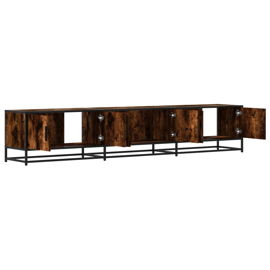 vidaXL TV Cabinet Smoked Oak 210x35x41 cm Engineered Wood