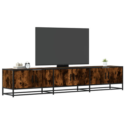vidaXL TV Cabinet Smoked Oak 210x35x41 cm Engineered Wood
