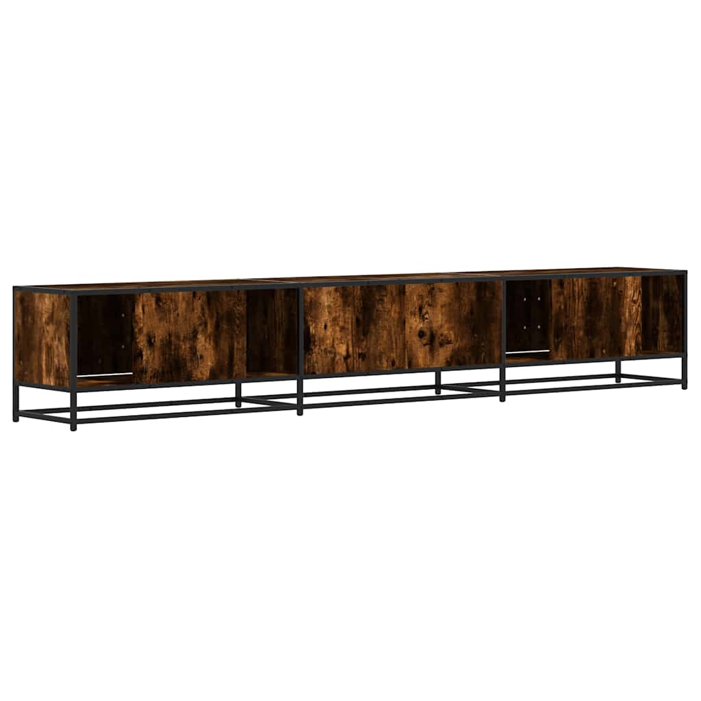 vidaXL TV Cabinet Smoked Oak 240x35x41 cm Engineered Wood