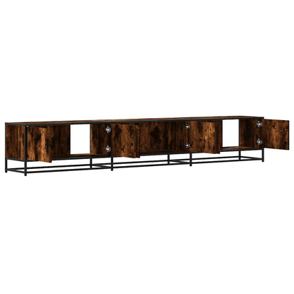 vidaXL TV Cabinet Smoked Oak 240x35x41 cm Engineered Wood