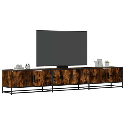 vidaXL TV Cabinet Smoked Oak 240x35x41 cm Engineered Wood