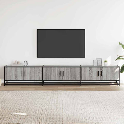 vidaXL TV Cabinet Grey Sonoma 240x35x41 cm Engineered Wood