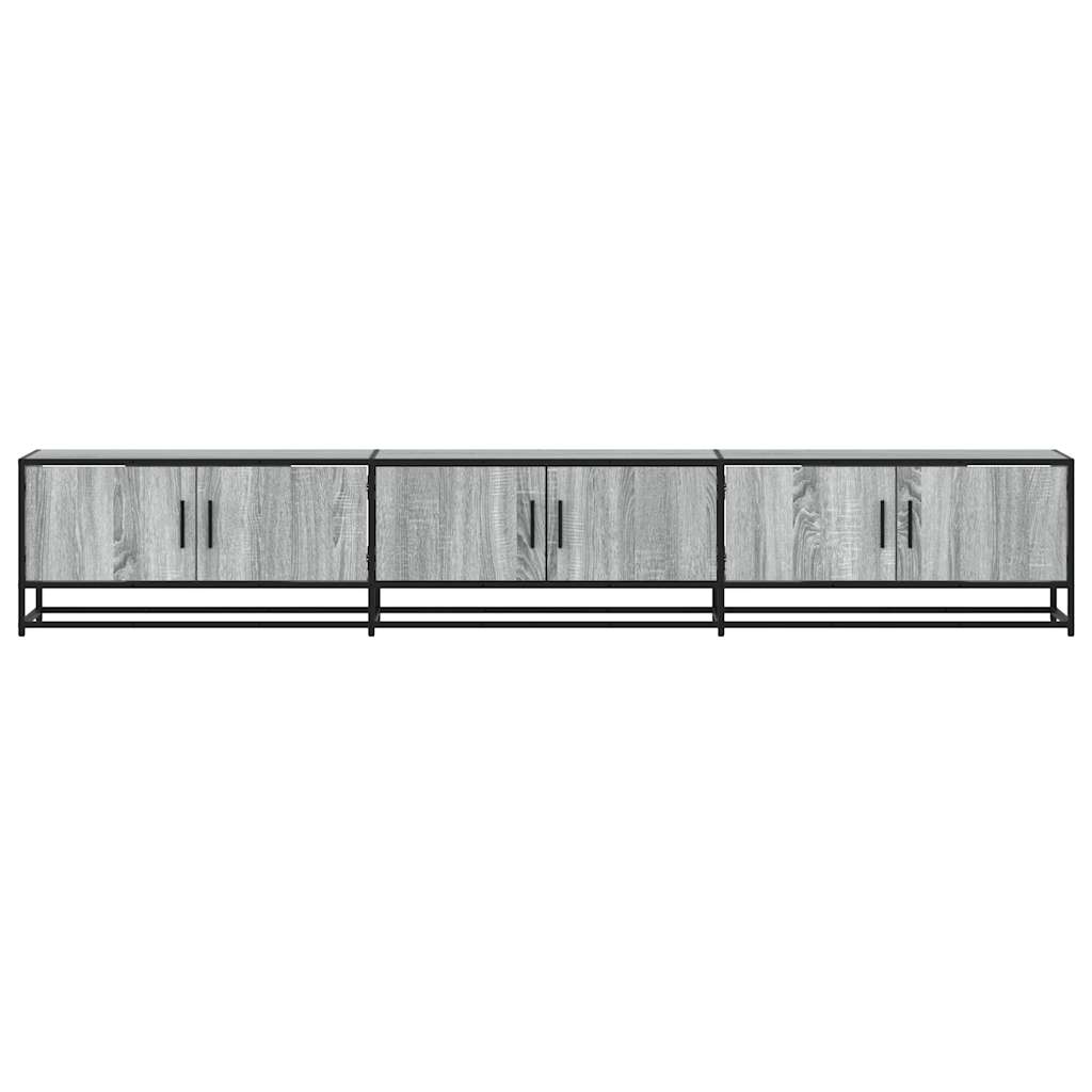vidaXL TV Cabinet Grey Sonoma 240x35x41 cm Engineered Wood