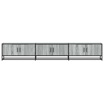 vidaXL TV Cabinet Grey Sonoma 240x35x41 cm Engineered Wood