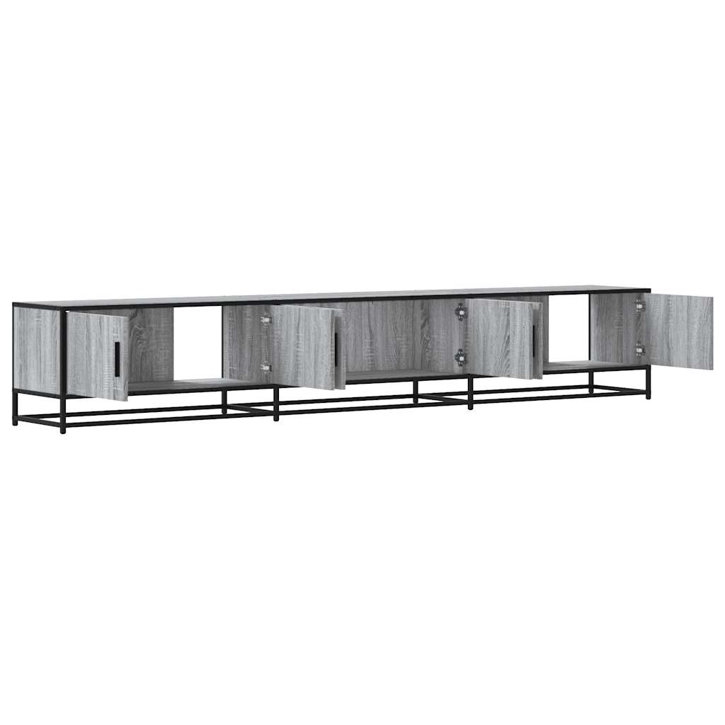 vidaXL TV Cabinet Grey Sonoma 240x35x41 cm Engineered Wood