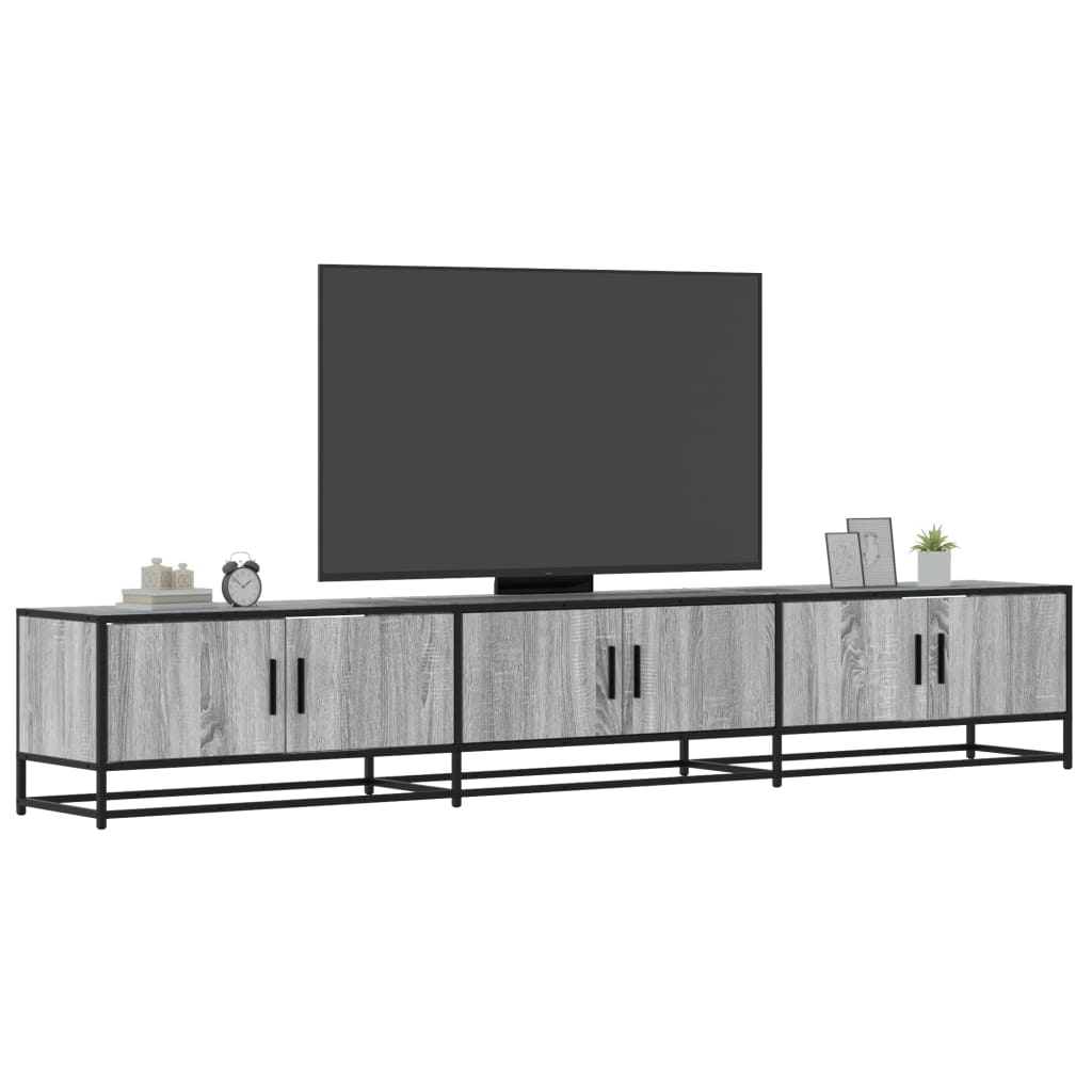 vidaXL TV Cabinet Grey Sonoma 240x35x41 cm Engineered Wood
