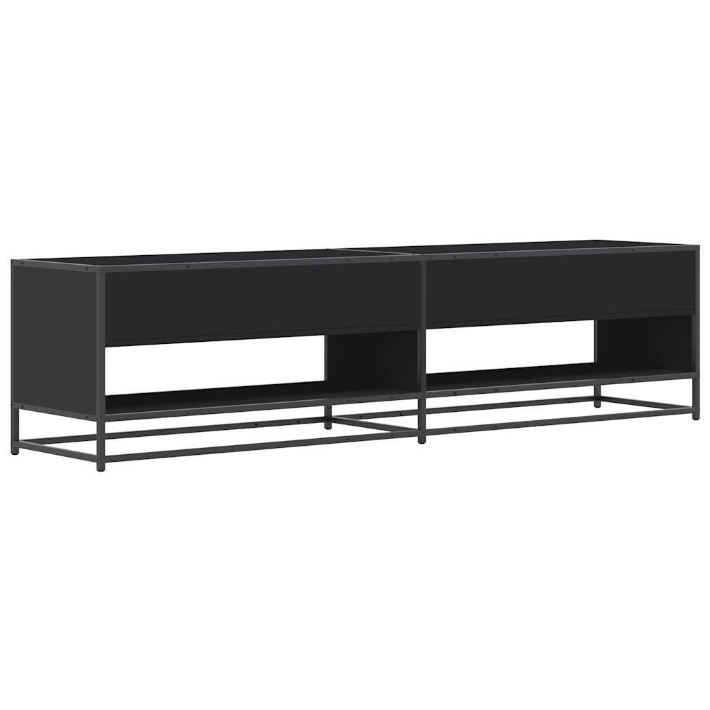 vidaXL TV Cabinet Black 180,5x40x46 cm Engineered Wood