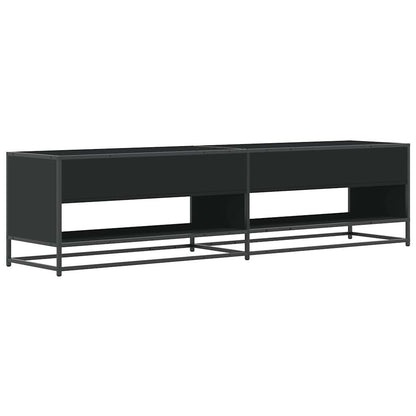 vidaXL TV Cabinet Black 180,5x40x46 cm Engineered Wood
