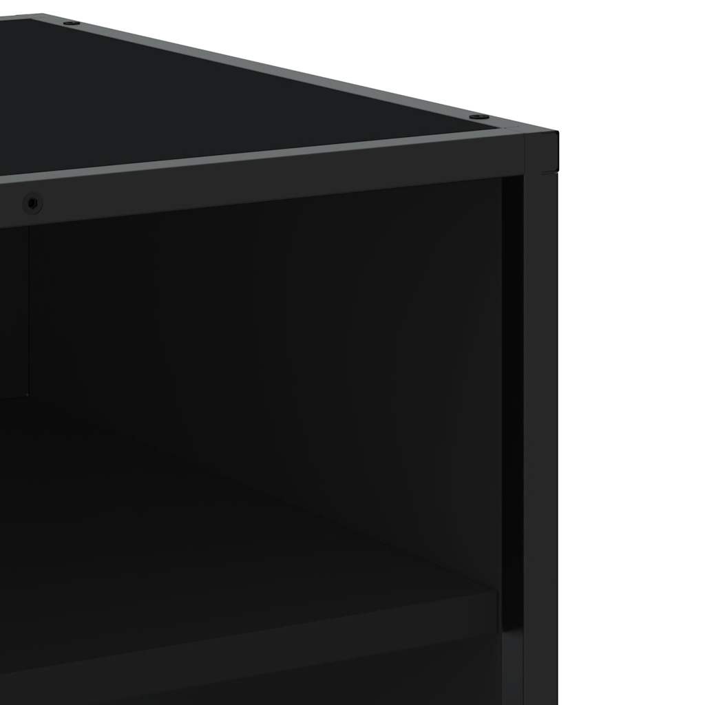 vidaXL TV Cabinet Black 180,5x40x46 cm Engineered Wood