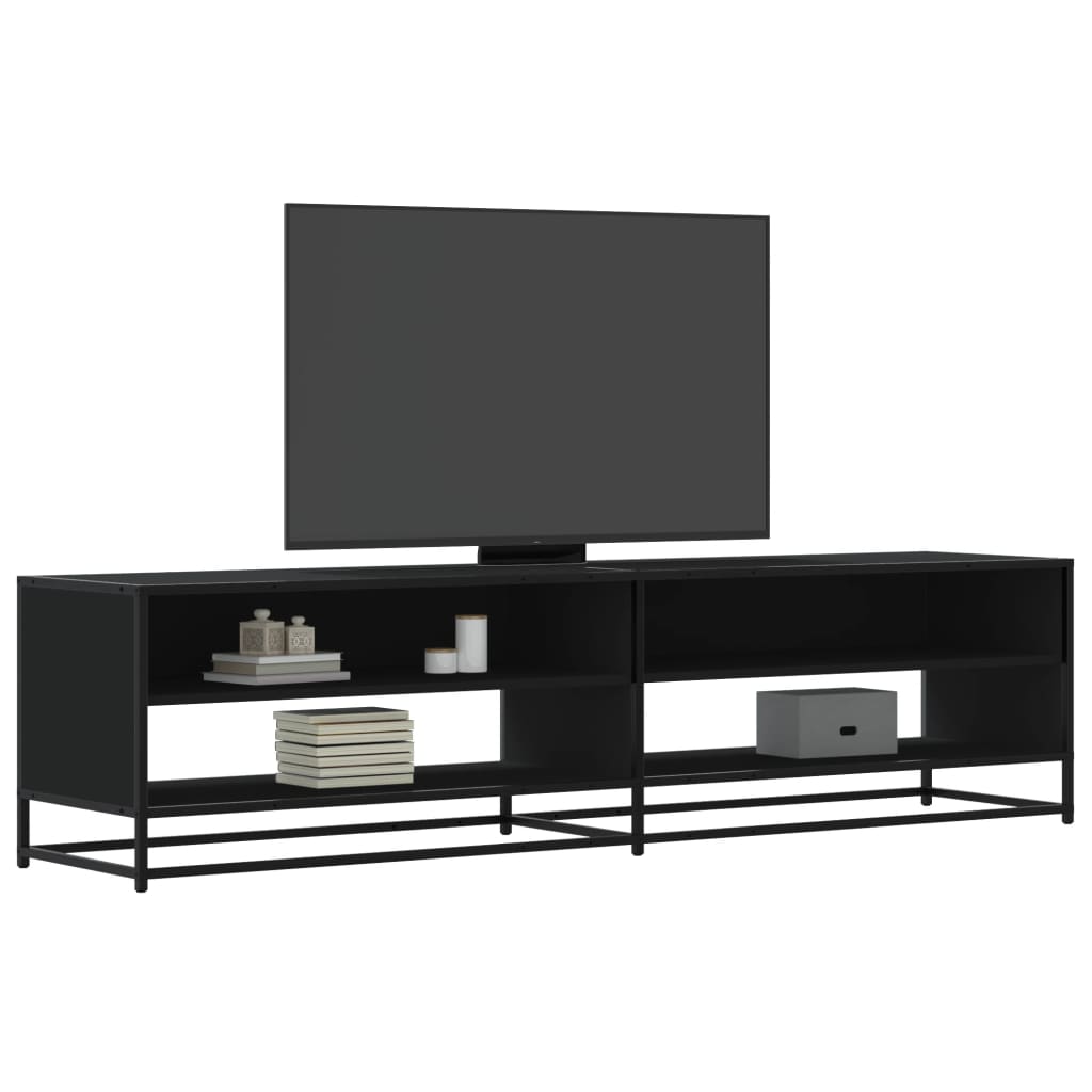 vidaXL TV Cabinet Black 180,5x40x46 cm Engineered Wood