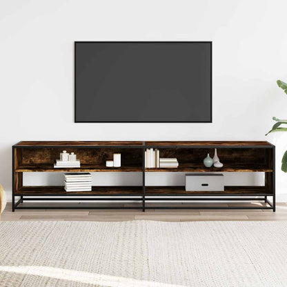 vidaXL TV Cabinet Smoked Oak 180.5x40x46 cm Engineered Wood