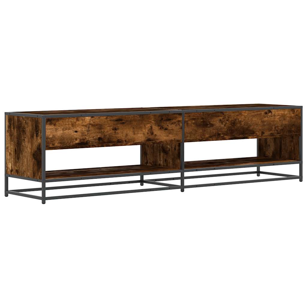 vidaXL TV Cabinet Smoked Oak 180.5x40x46 cm Engineered Wood