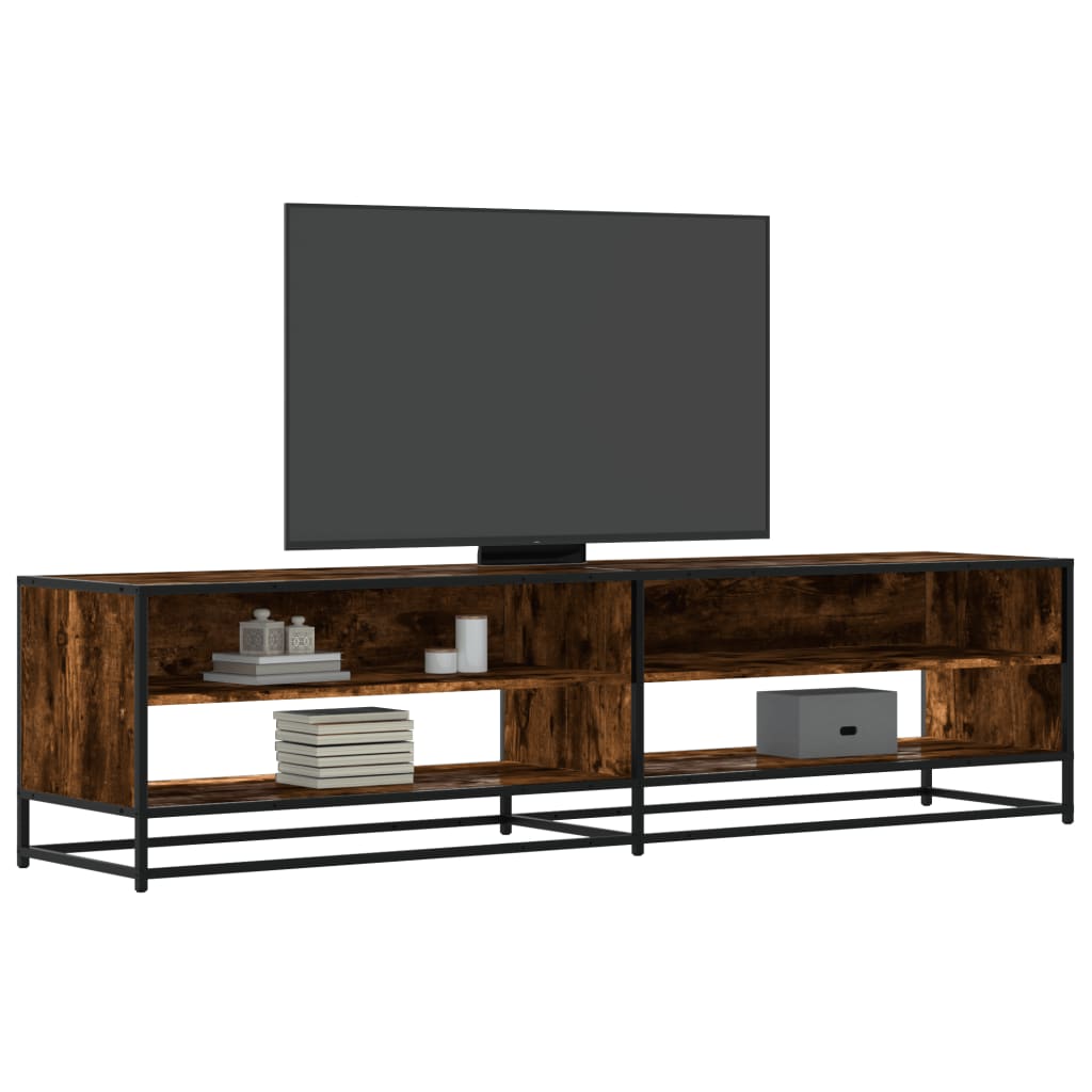 vidaXL TV Cabinet Smoked Oak 180.5x40x46 cm Engineered Wood