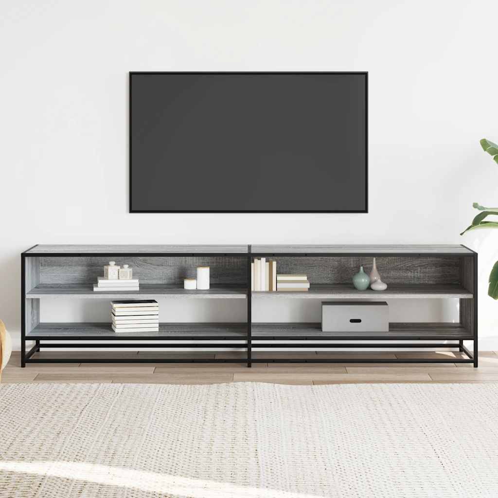 vidaXL TV Cabinet Grey Sonoma 180,5x40x46 cm Engineered Wood