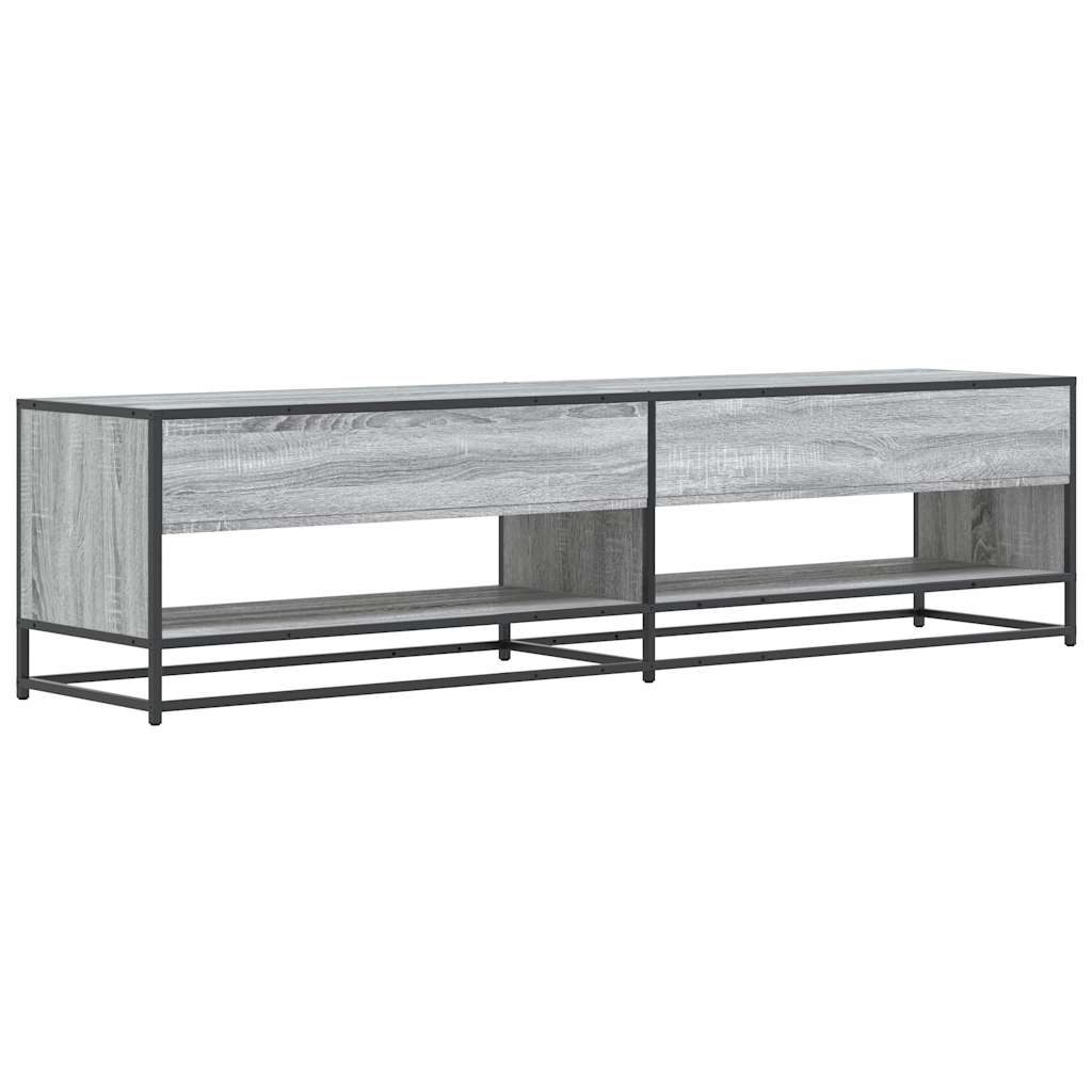 vidaXL TV Cabinet Grey Sonoma 180,5x40x46 cm Engineered Wood