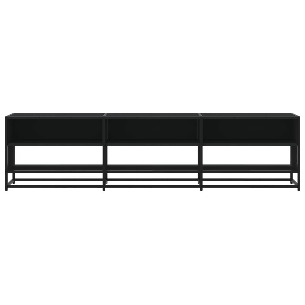 vidaXL TV Cabinet Black 180x40x46 cm Engineered Wood