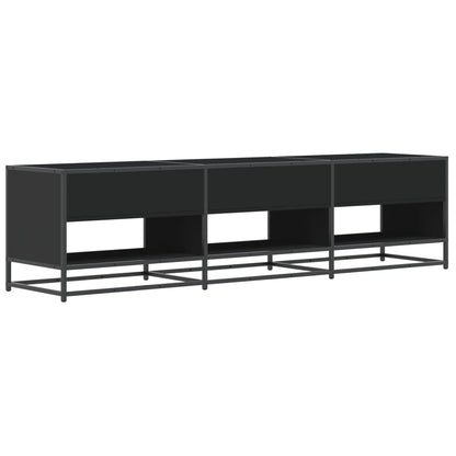 vidaXL TV Cabinet Black 180x40x46 cm Engineered Wood