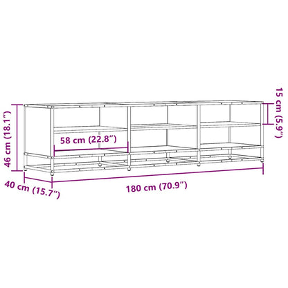 vidaXL TV Cabinet Sonoma Oak 180x40x46 cm Engineered Wood