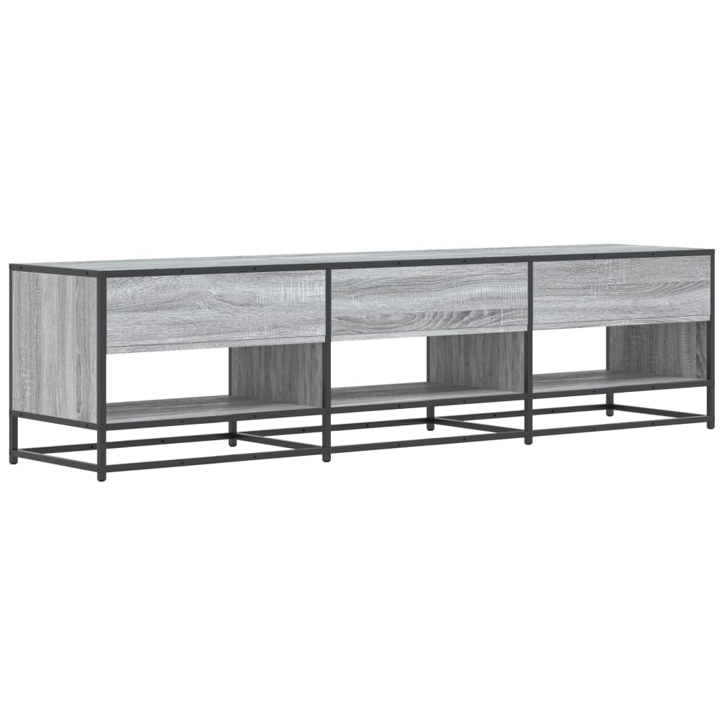 vidaXL TV Cabinet Grey Sonoma 180x40x46 cm Engineered Wood