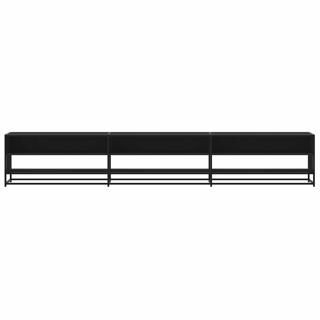 vidaXL TV Cabinet Black 270x40x46 cm Engineered Wood