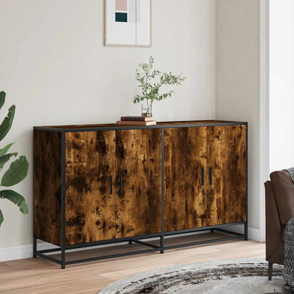 vidaXL Sideboard Smoked Oak 134x35x76 cm Engineered Wood