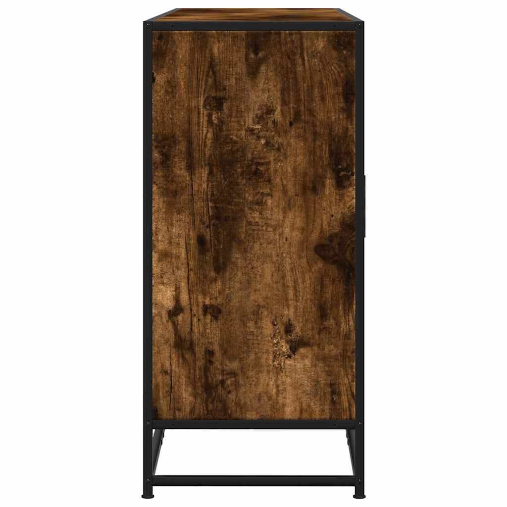 vidaXL Sideboard Smoked Oak 134x35x76 cm Engineered Wood