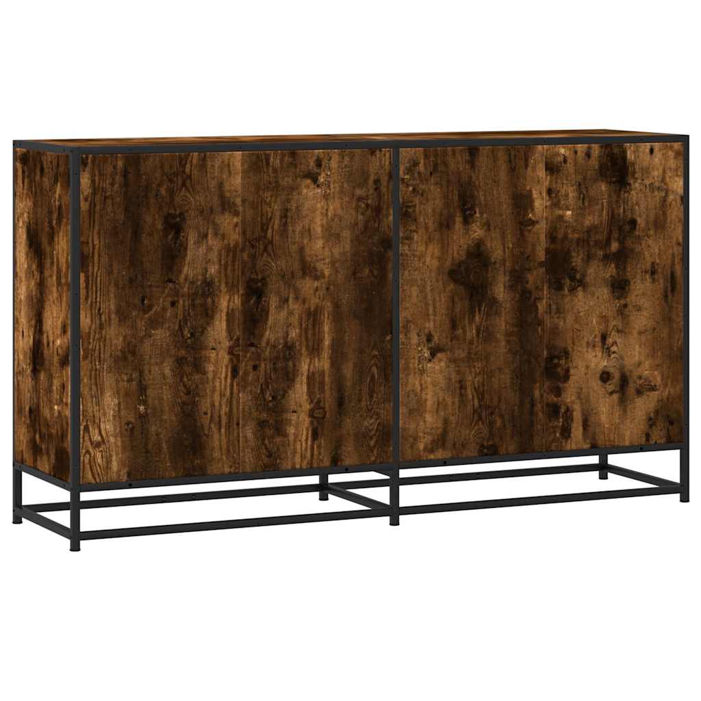 vidaXL Sideboard Smoked Oak 134x35x76 cm Engineered Wood