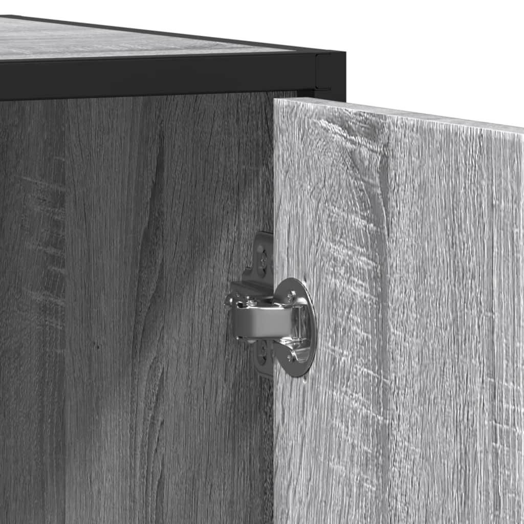 vidaXL Sideboard Grey Sonoma 134x35x76 cm Engineered Wood
