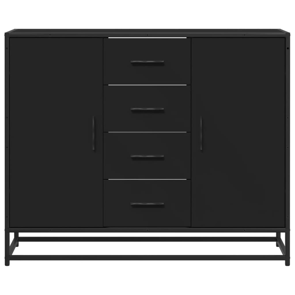vidaXL Sideboard Black 92x35x76 cm Engineered Wood