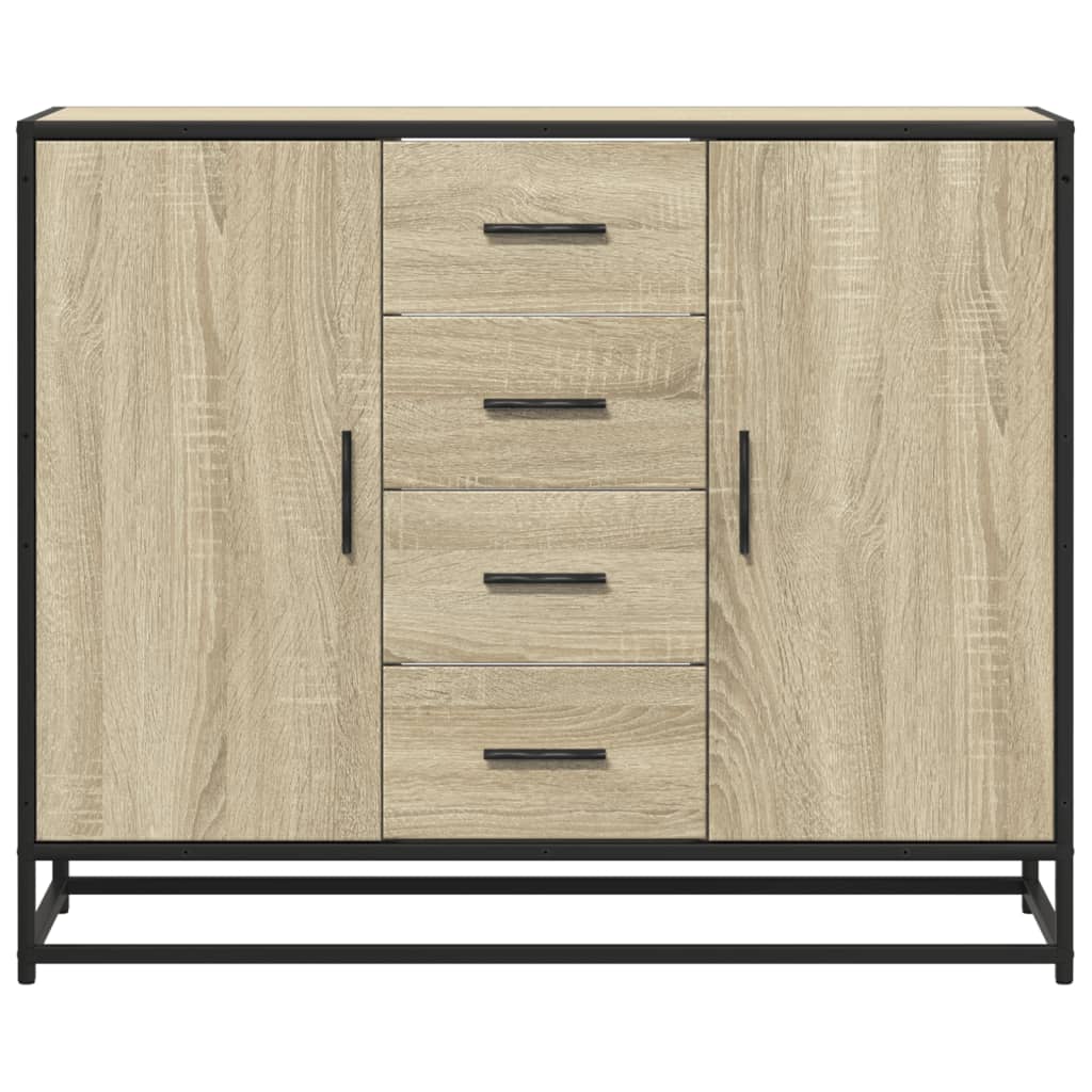 vidaXL Sideboard Sonoma Oak 92x35x76 cm Engineered Wood