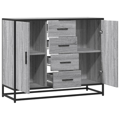 vidaXL Sideboard Grey Sonoma 92x35x76 cm Engineered Wood