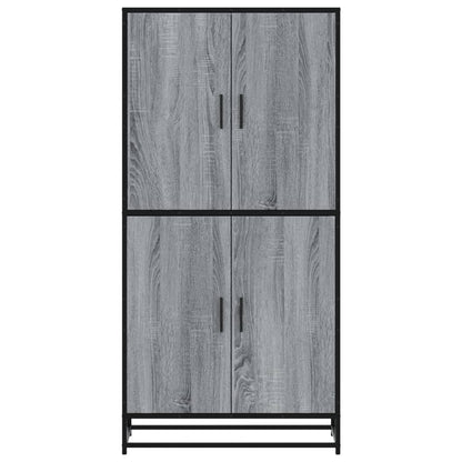 vidaXL Highboard Grey Sonoma 68x35x139 cm Engineered Wood