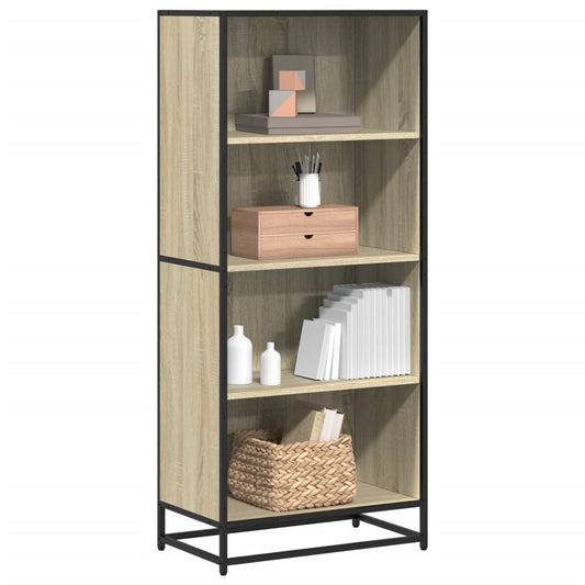 vidaXL Bookcase Sonoma Oak 60x35x139 cm Engineered Wood