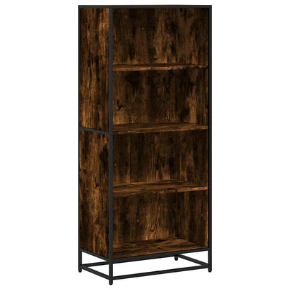 vidaXL Bookcase Smoked Oak 60x35x139 cm Engineered Wood
