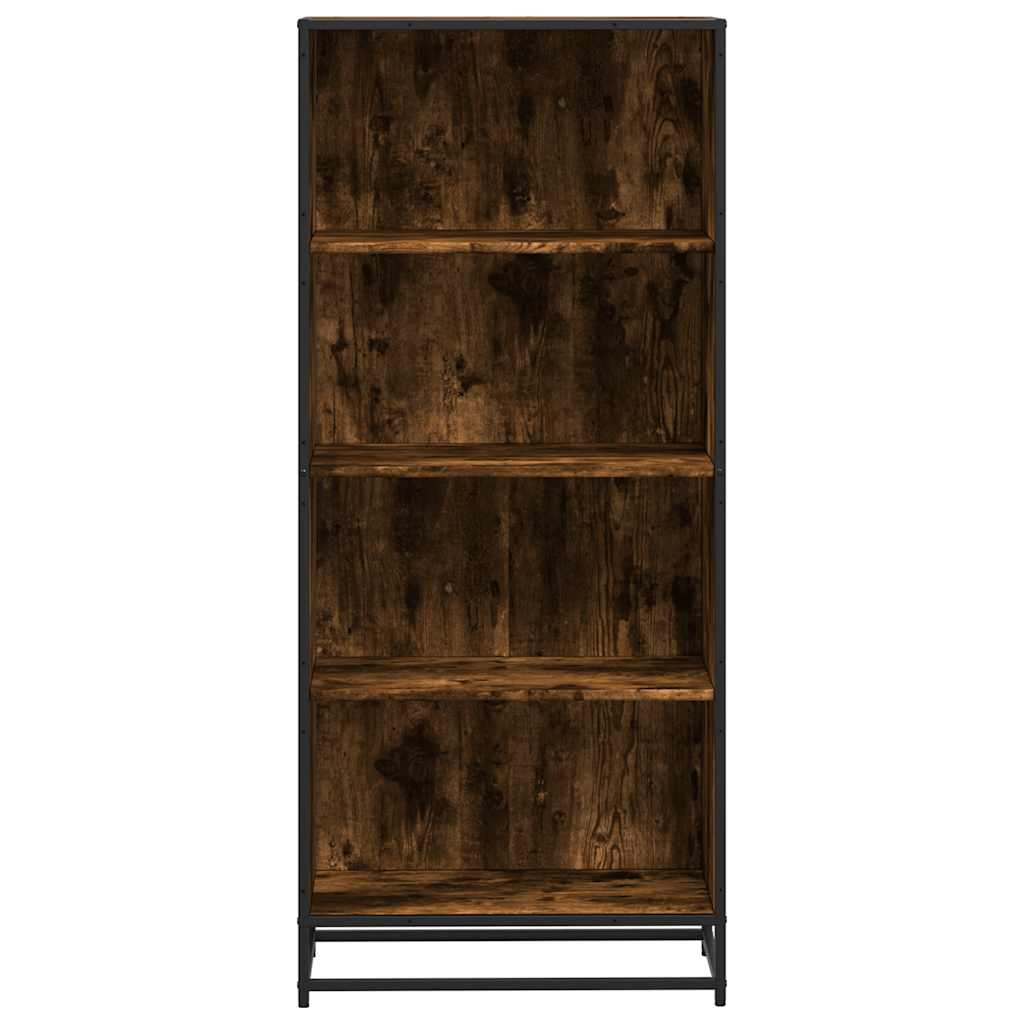 vidaXL Bookcase Smoked Oak 60x35x139 cm Engineered Wood