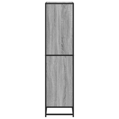 vidaXL Bookcase Grey Sonoma 60x35x139 cm Engineered Wood