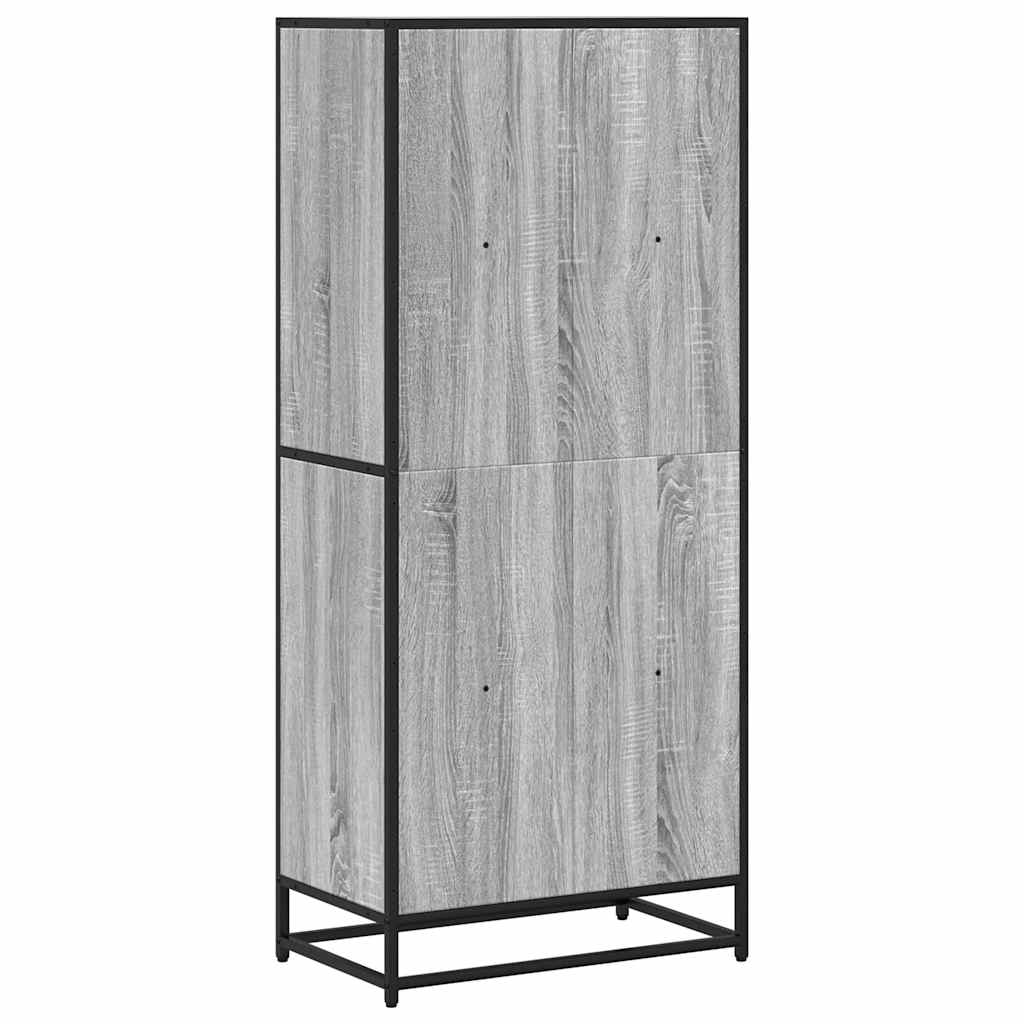 vidaXL Bookcase Grey Sonoma 60x35x139 cm Engineered Wood