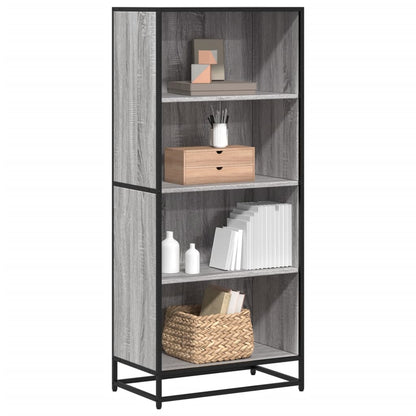 vidaXL Bookcase Grey Sonoma 60x35x139 cm Engineered Wood
