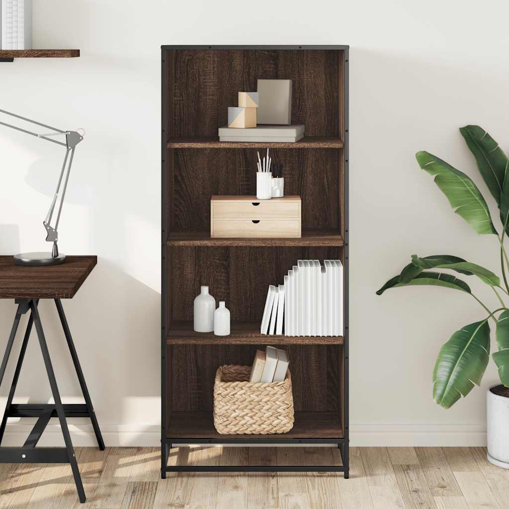 vidaXL Bookcase Brown Oak 60x35x139 cm Engineered Wood