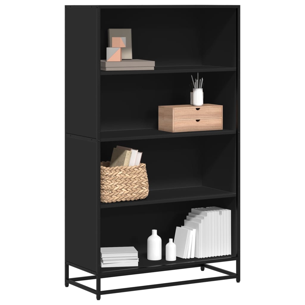 vidaXL Bookcase Black 80.5x35x139 cm Engineered Wood