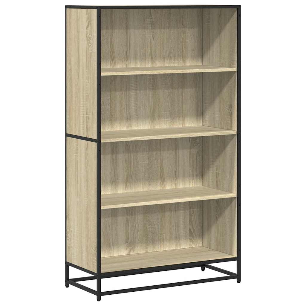 vidaXL Bookcase Sonoma Oak 80.5x35x139 cm Engineered Wood