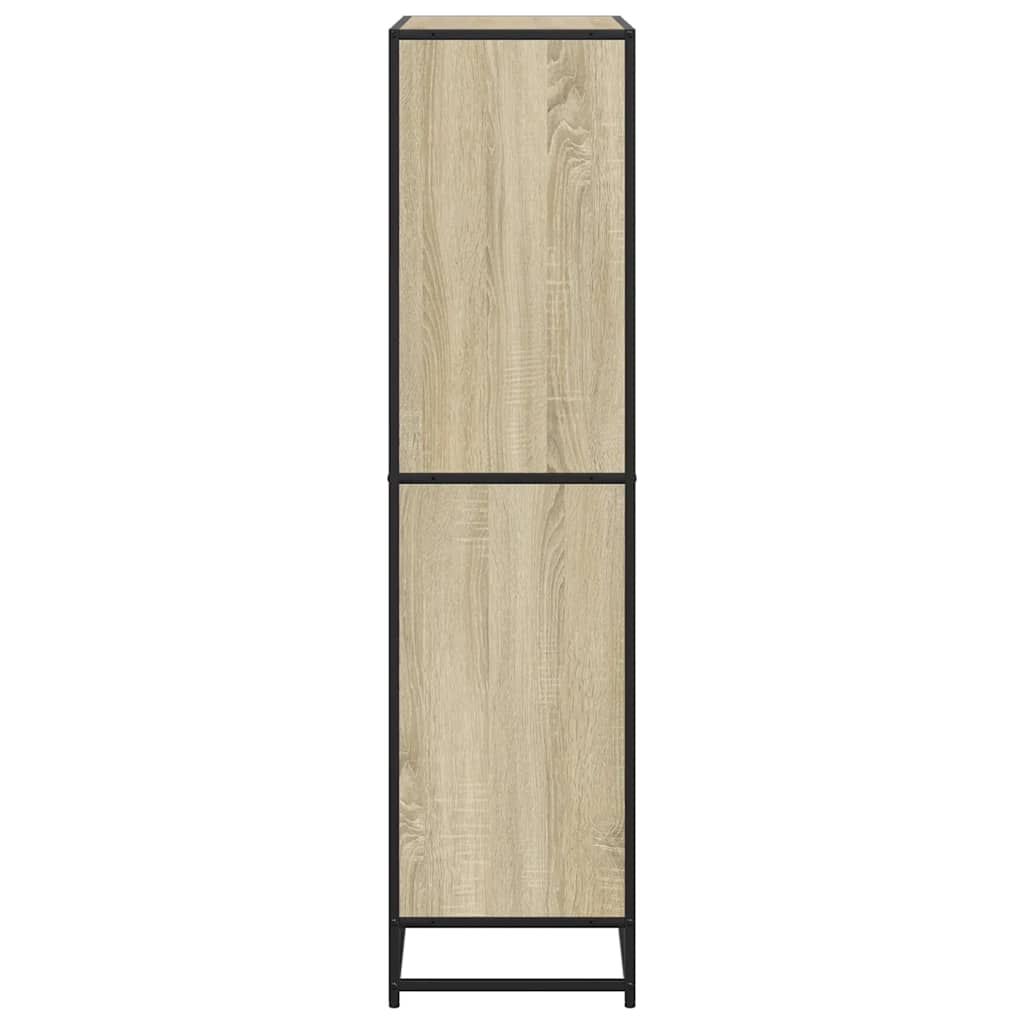 vidaXL Bookcase Sonoma Oak 80.5x35x139 cm Engineered Wood