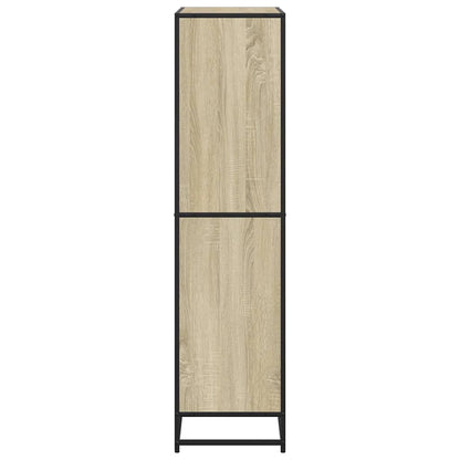 vidaXL Bookcase Sonoma Oak 80.5x35x139 cm Engineered Wood