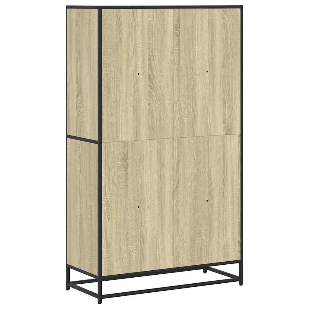 vidaXL Bookcase Sonoma Oak 80.5x35x139 cm Engineered Wood