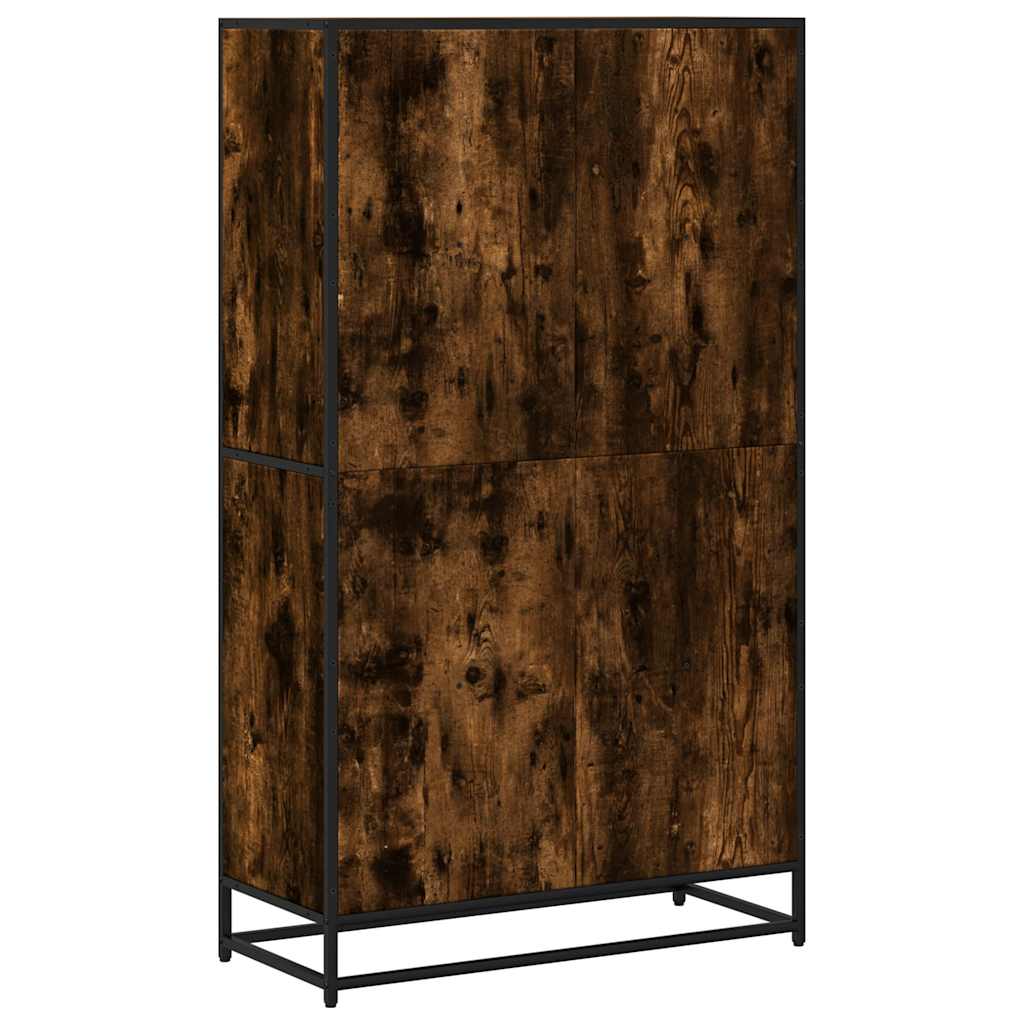 vidaXL Bookcase Smoked Oak 80.5x35x139 cm Engineered Wood