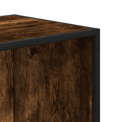 vidaXL Bookcase Smoked Oak 80.5x35x139 cm Engineered Wood