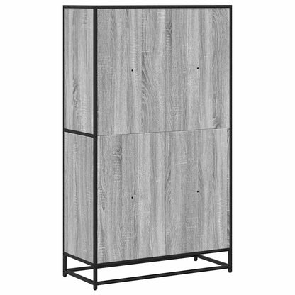 vidaXL Bookcase Grey Sonoma 80.5x35x139 cm Engineered Wood