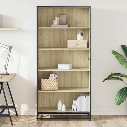 vidaXL Bookcase Sonoma Oak 80.5x35x170.5 cm Engineered Wood