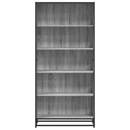 vidaXL Bookcase Grey Sonoma 80.5x35x170.5 cm Engineered Wood