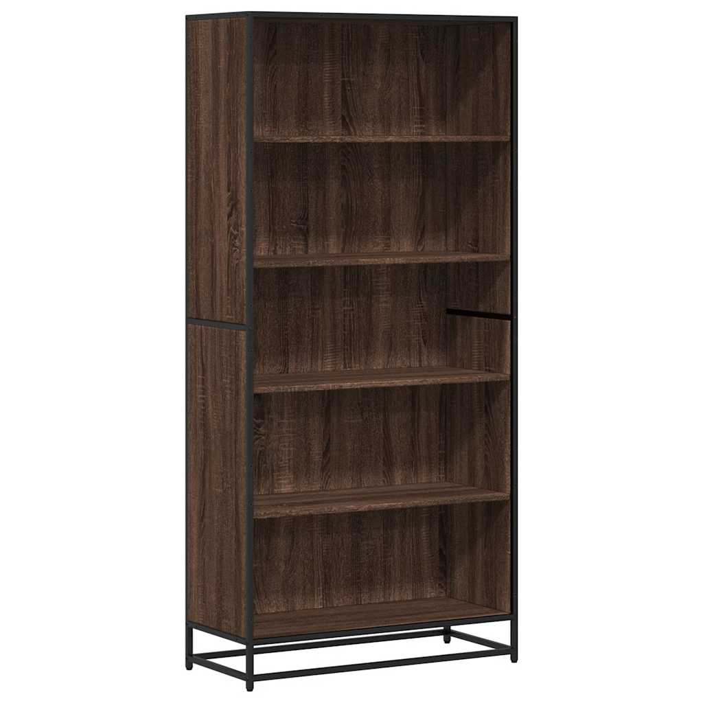 vidaXL Bookcase Brown Oak 80.5x35x170.5 cm Engineered Wood